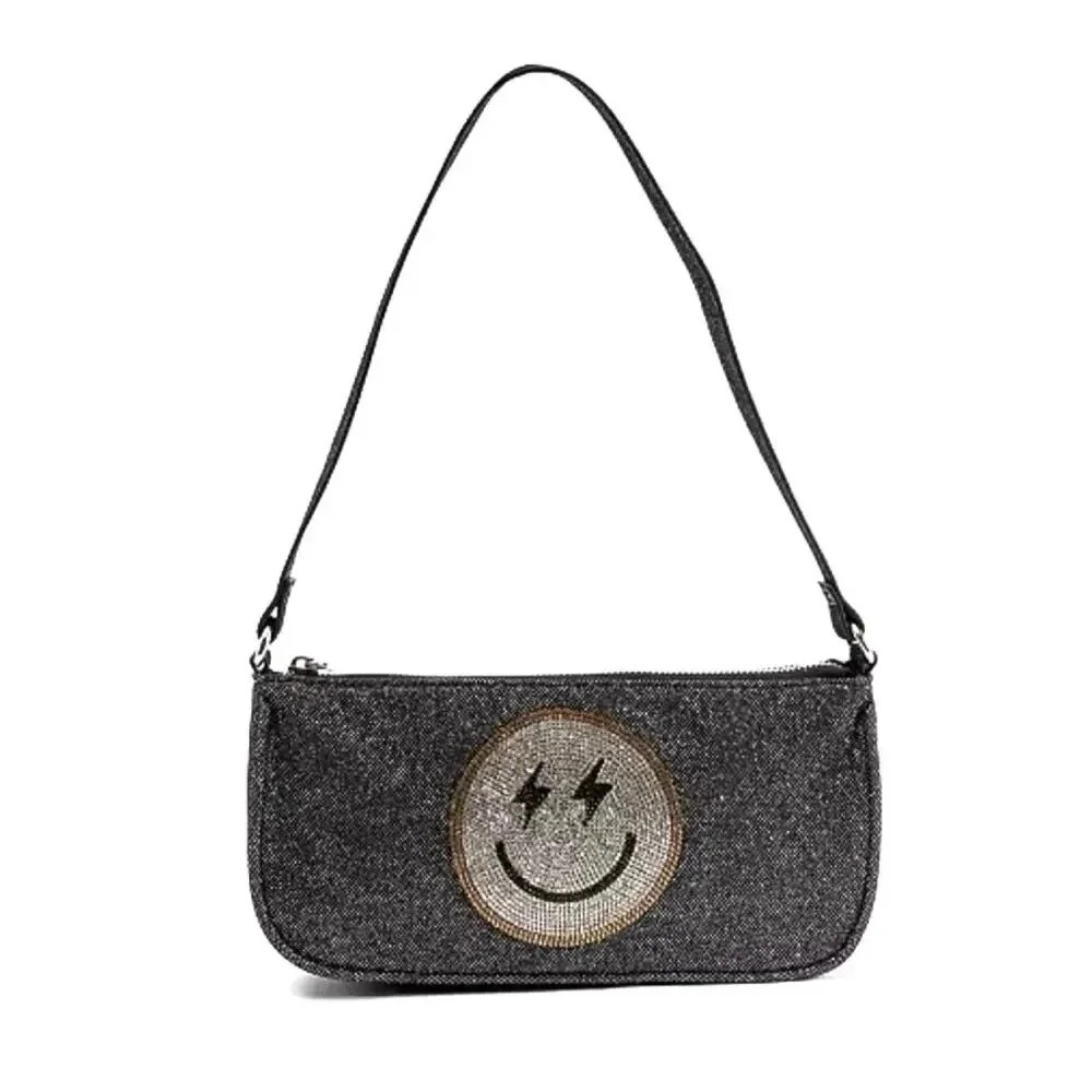 NWT Skinny Dip London Women’s Amber Smile Shoulder Bag Black Sparkly